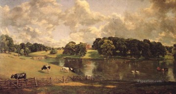  Constable Art Painting - Wivenhoe Park Romantic landscape John Constable stream